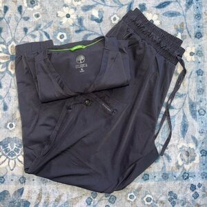Charcoal grey healing hands scrub set